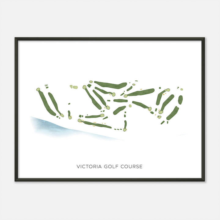 Print of Victoria Golf Course Modern Map