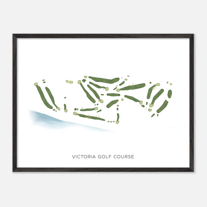 Print of Victoria Golf Course Modern Map