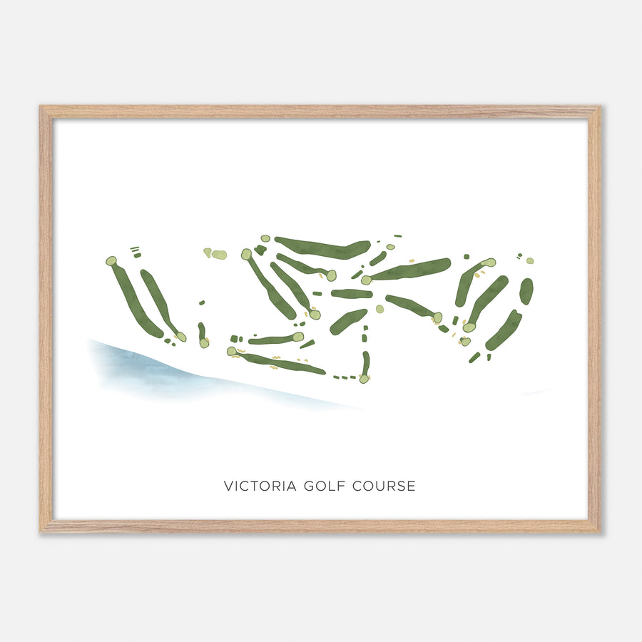 Print of Victoria Golf Course Modern Map