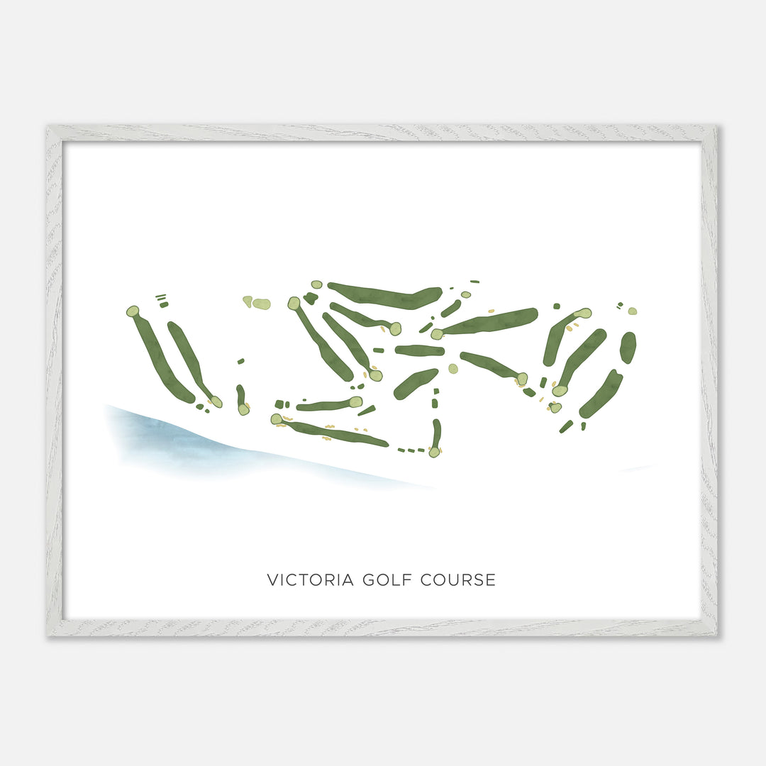 Print of Victoria Golf Course Modern Map