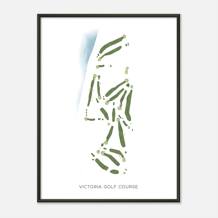 Print of Victoria Golf Course Modern Map