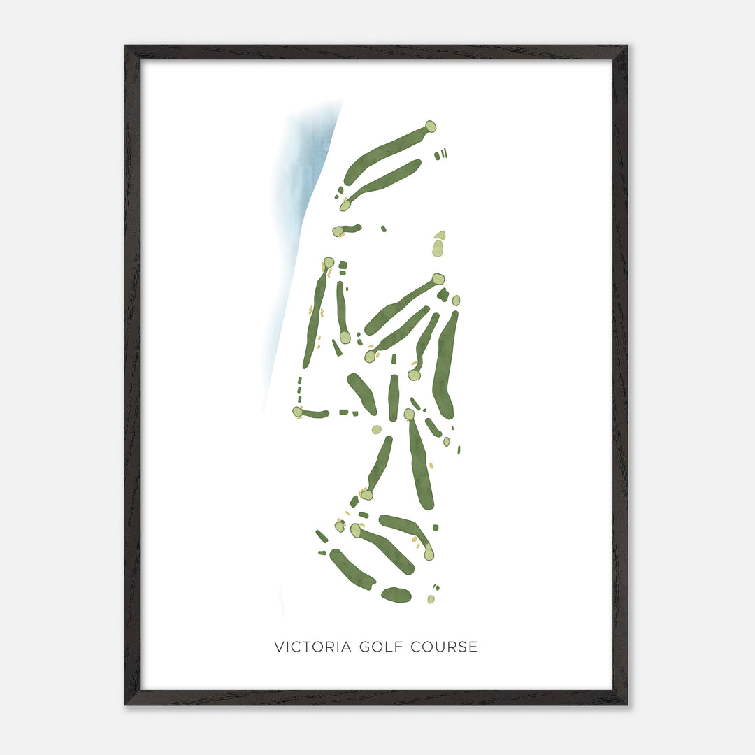 Print of Victoria Golf Course Modern Map