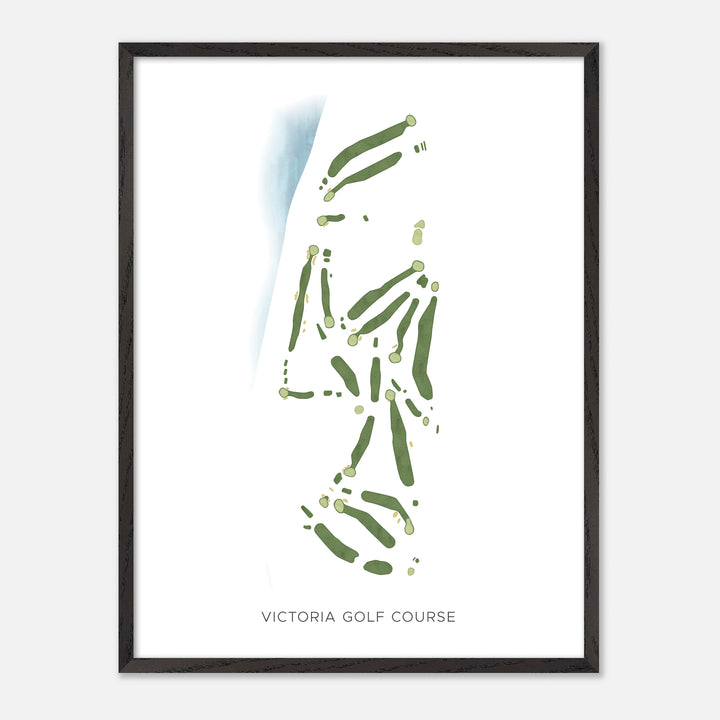 Print of Victoria Golf Course Modern Map