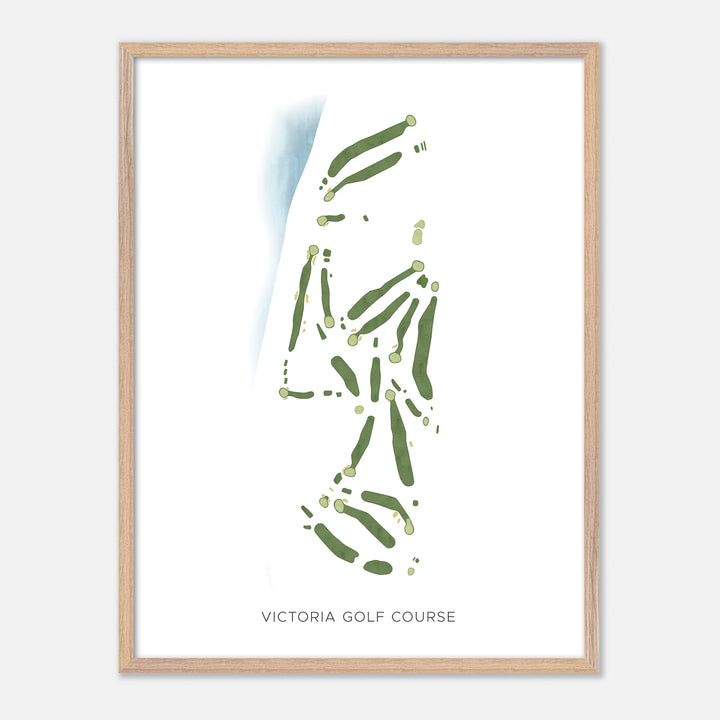 Print of Victoria Golf Course Modern Map