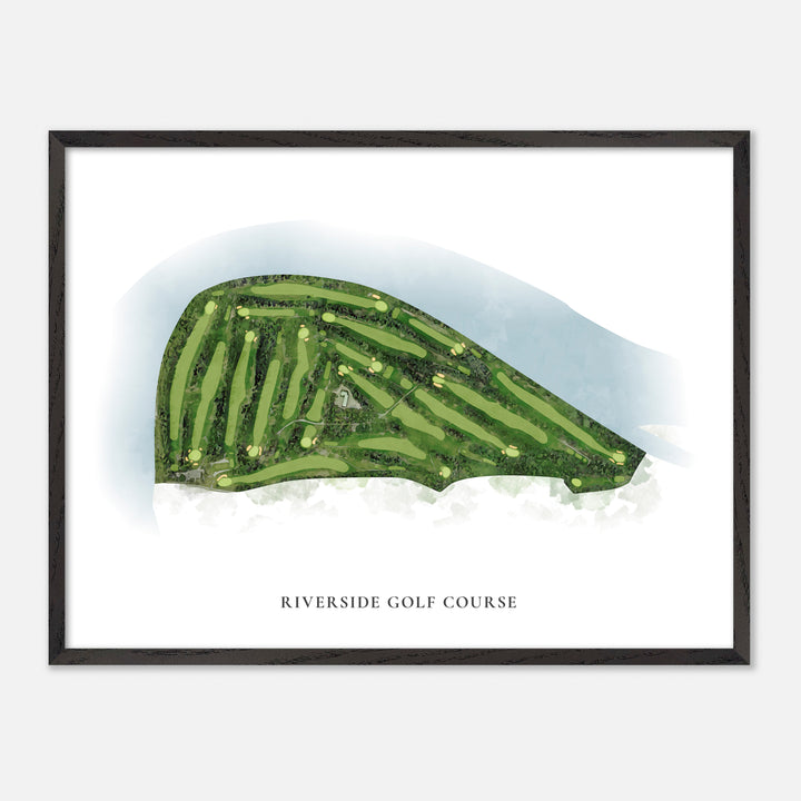 Print of Riverside Golf Course Classic Map