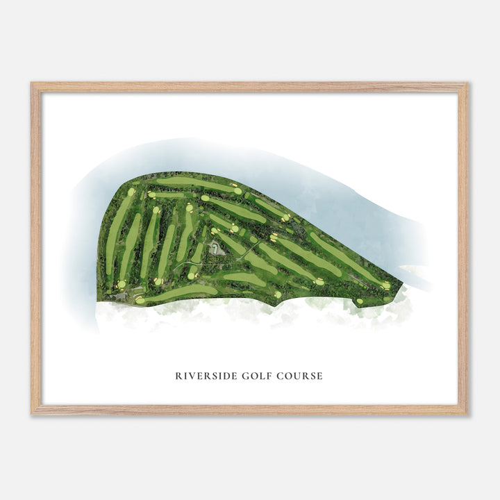Print of Riverside Golf Course Classic Map