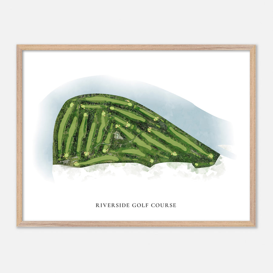 Print of Riverside Golf Course Classic Map