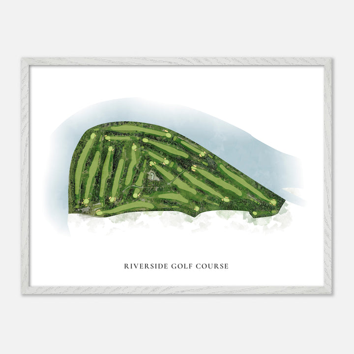 Print of Riverside Golf Course Classic Map