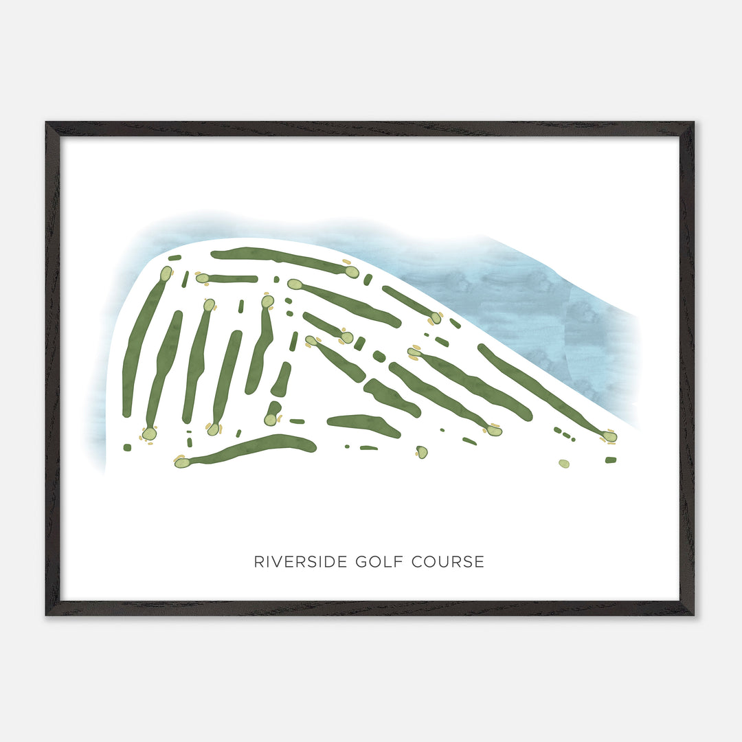 Print of Riverside Golf Course Modern Map