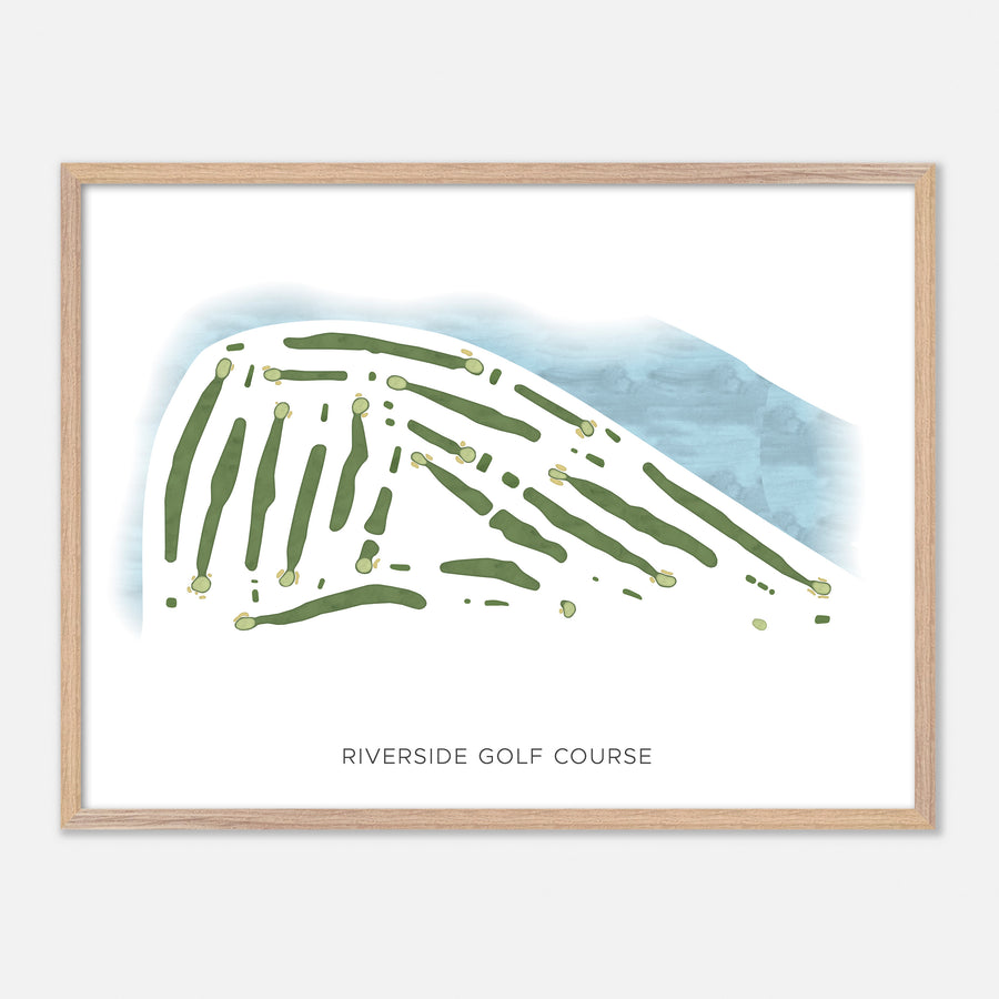 Print of Riverside Golf Course Modern Map