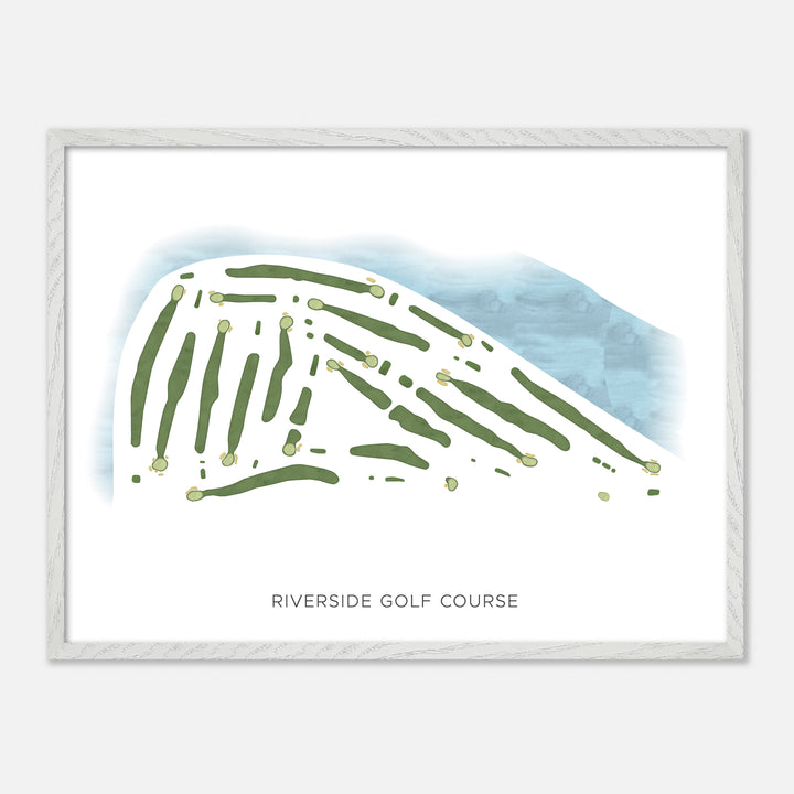 Print of Riverside Golf Course Modern Map