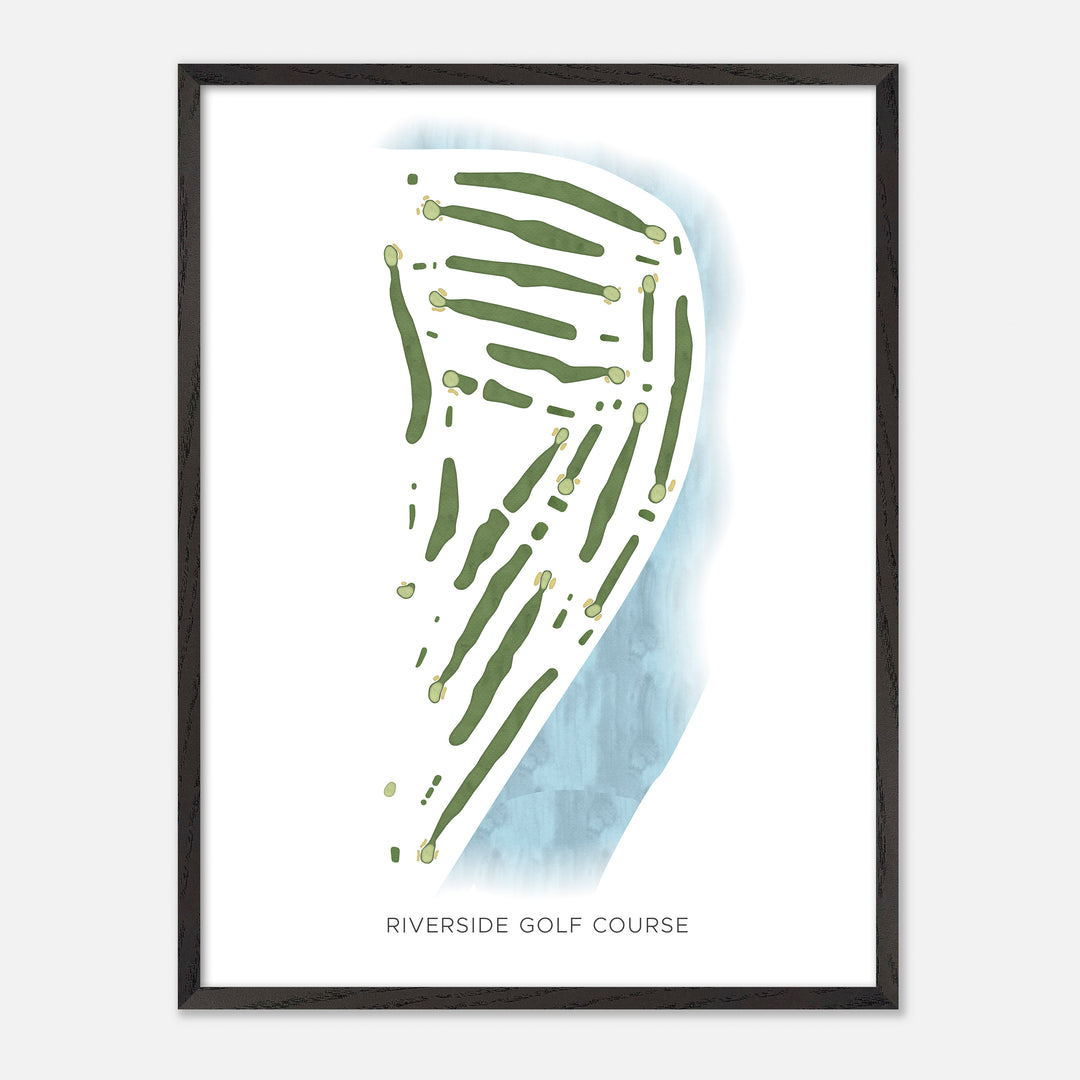 Print of Riverside Golf Course Modern Map