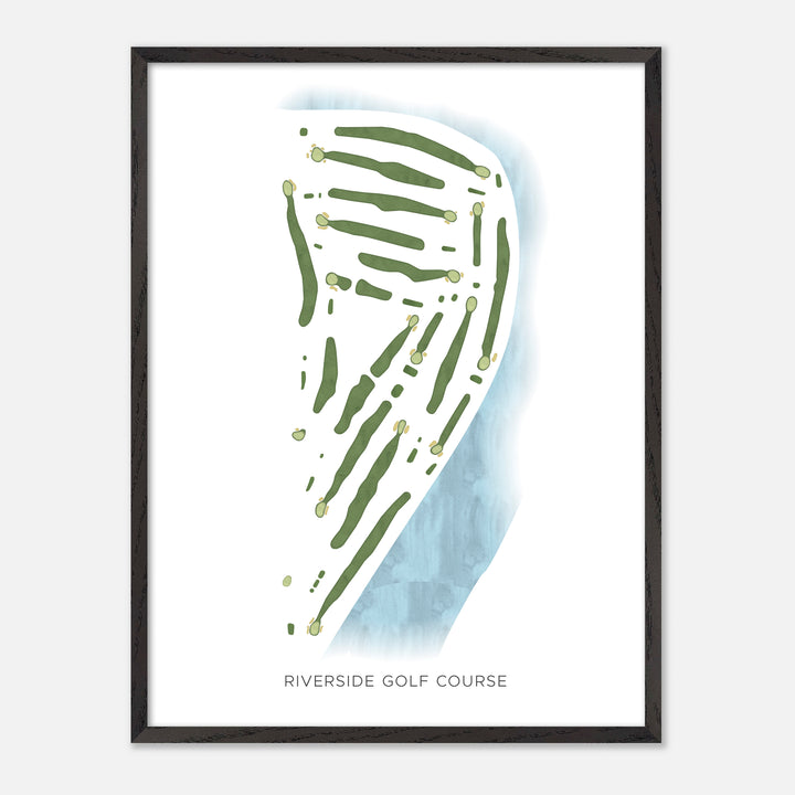 Print of Riverside Golf Course Modern Map
