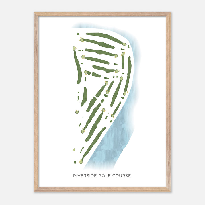 Print of Riverside Golf Course Modern Map