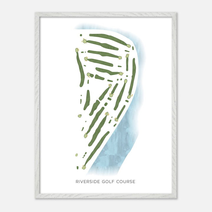 Print of Riverside Golf Course Modern Map