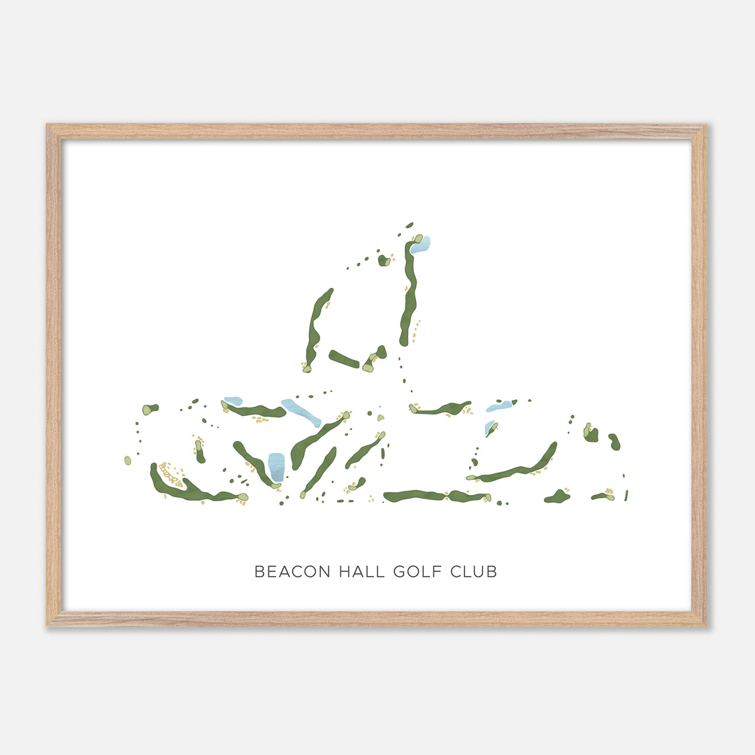 Print of Beacon Hall Golf Club Modern Map