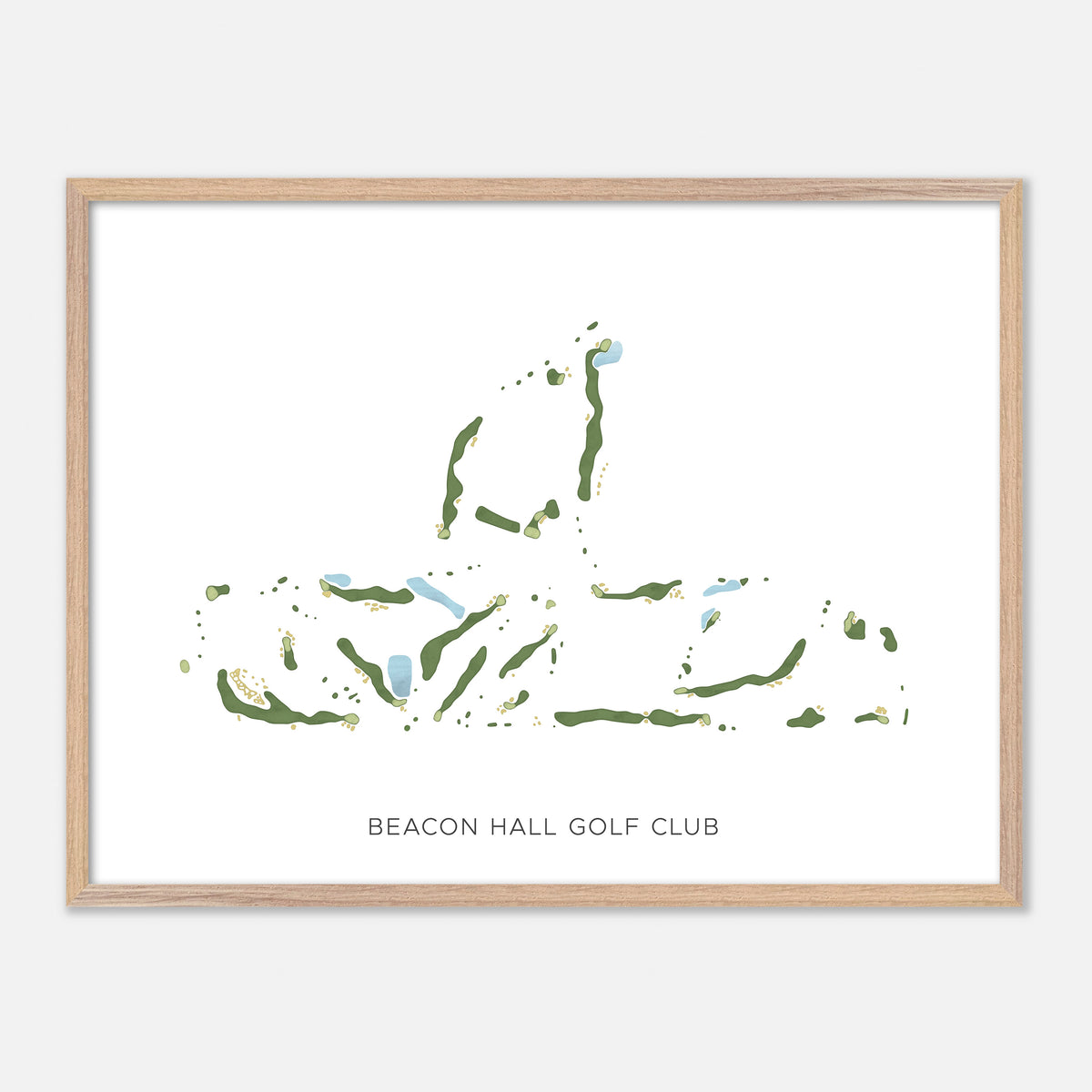 Print of Beacon Hall Golf Club Modern Map