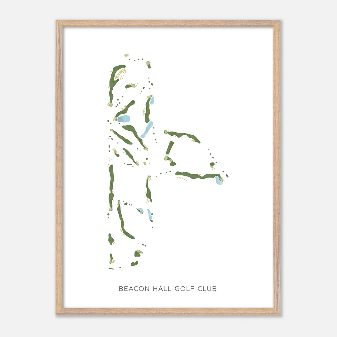 Print of Beacon Hall Golf Club Modern Map