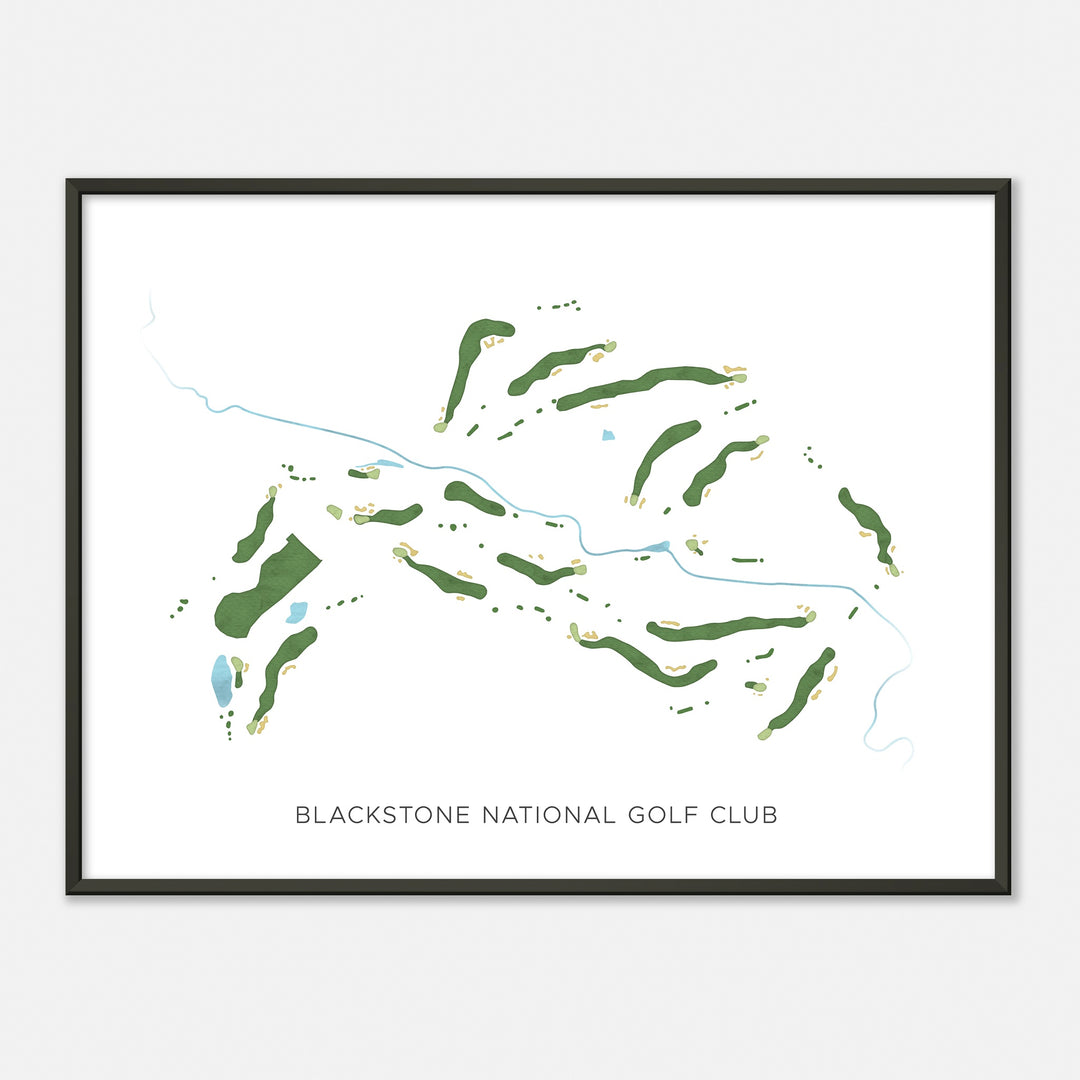 Print of Blackstone National Golf Club Modern Map