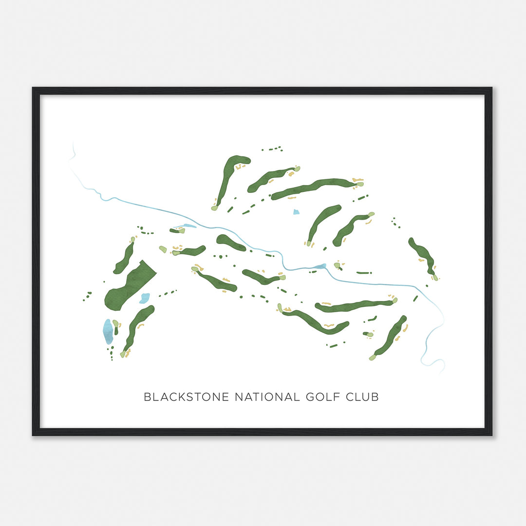 Print of Blackstone National Golf Club Modern Map
