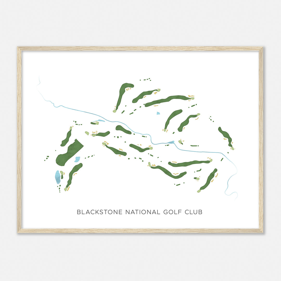 Print of Blackstone National Golf Club Modern Map