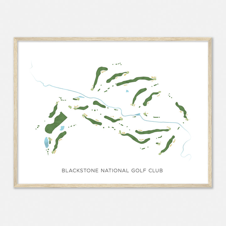 Print of Blackstone National Golf Club Modern Map