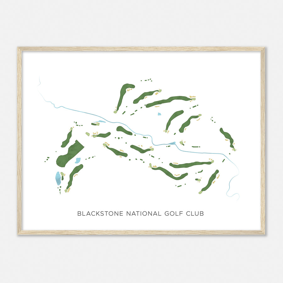 Print of Blackstone National Golf Club Modern Map