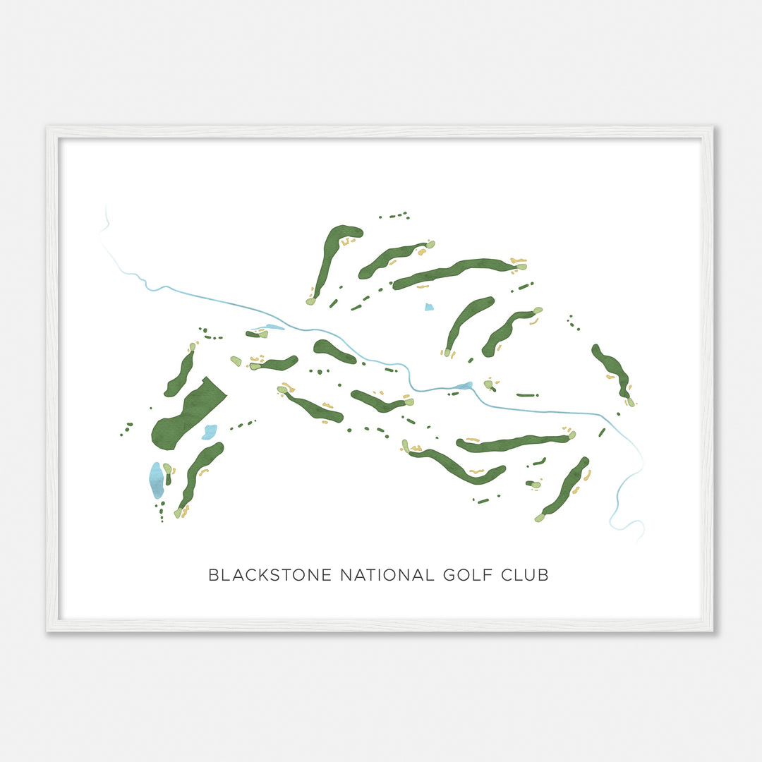 Print of Blackstone National Golf Club Modern Map