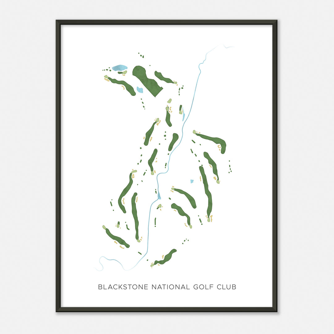 Print of Blackstone National Golf Club Modern Map