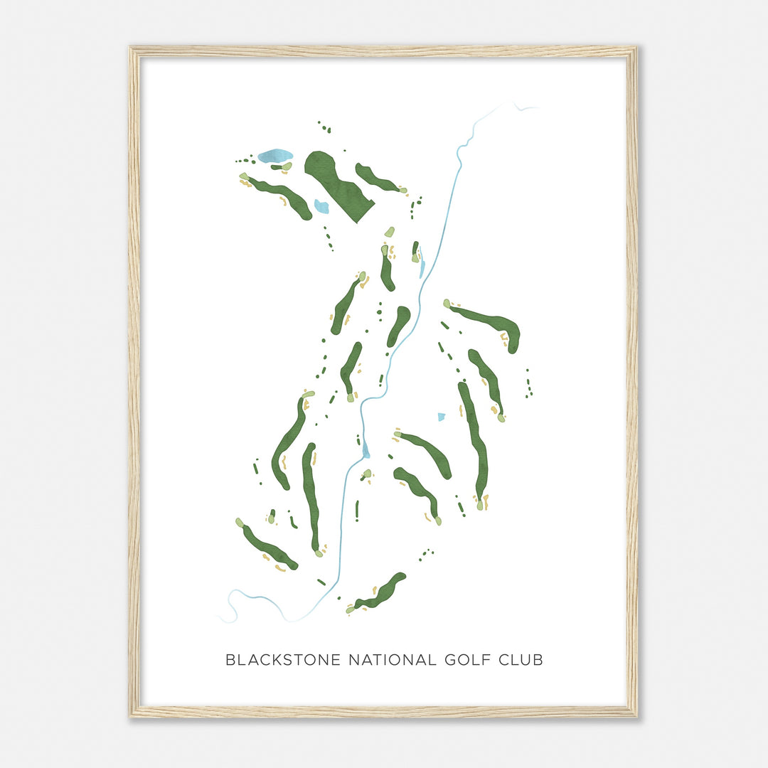 Print of Blackstone National Golf Club Modern Map