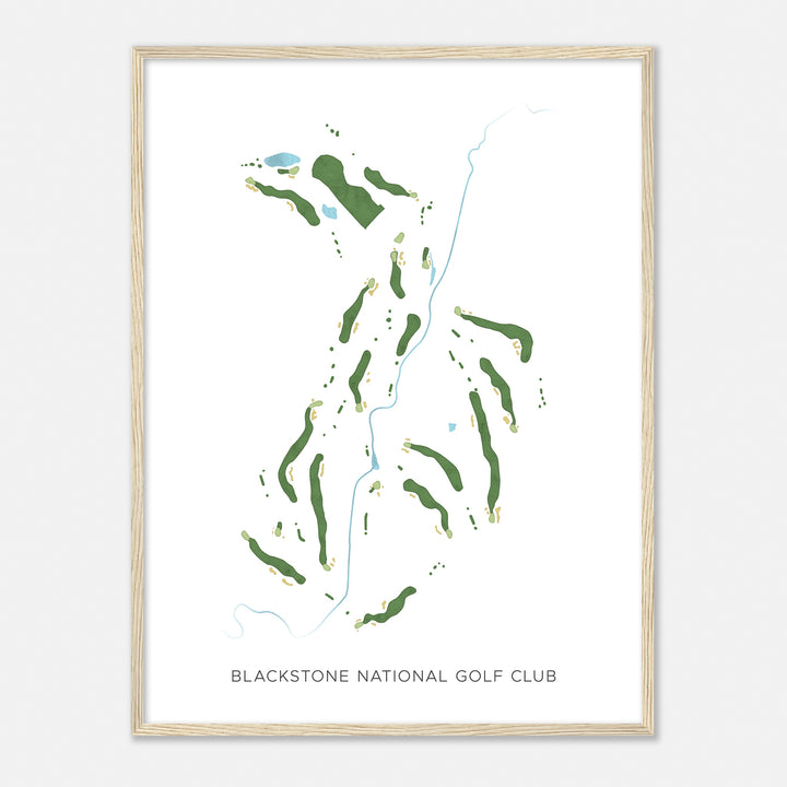 Print of Blackstone National Golf Club Modern Map