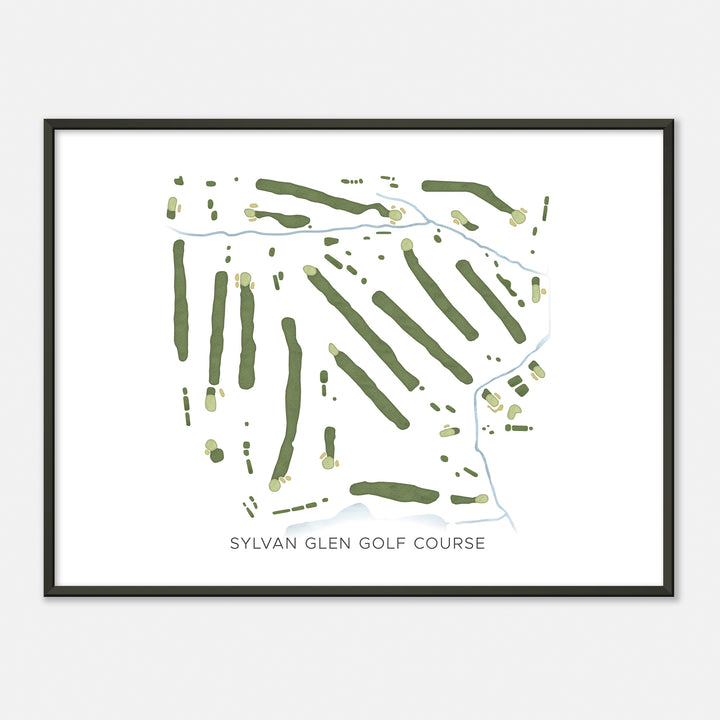 Print of Sylvan Glen Golf Course Modern Map