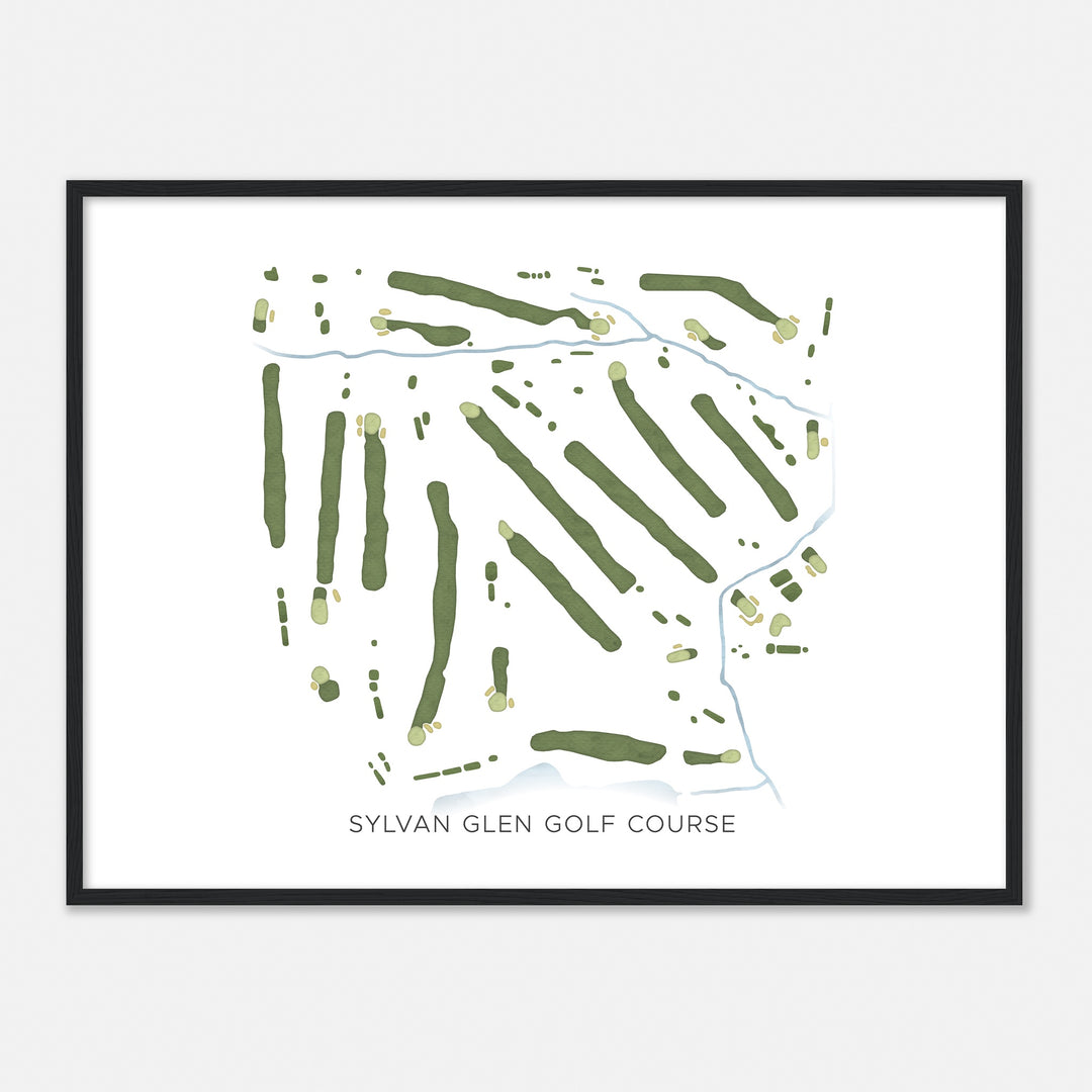 Print of Sylvan Glen Golf Course Modern Map