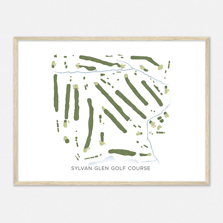 Print of Sylvan Glen Golf Course Modern Map