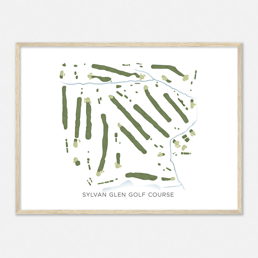 Print of Sylvan Glen Golf Course Modern Map