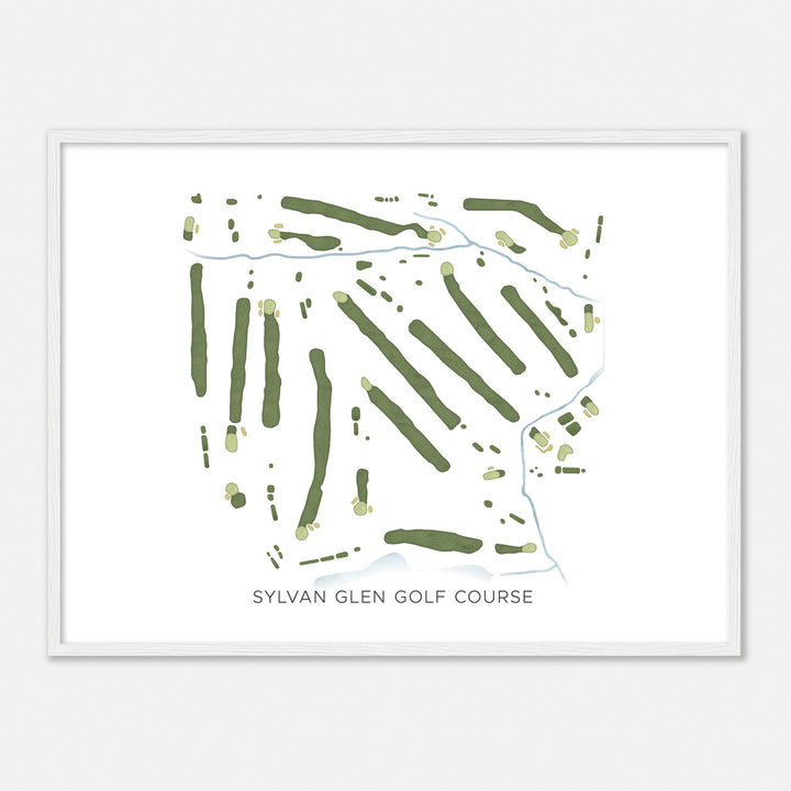 Print of Sylvan Glen Golf Course Modern Map