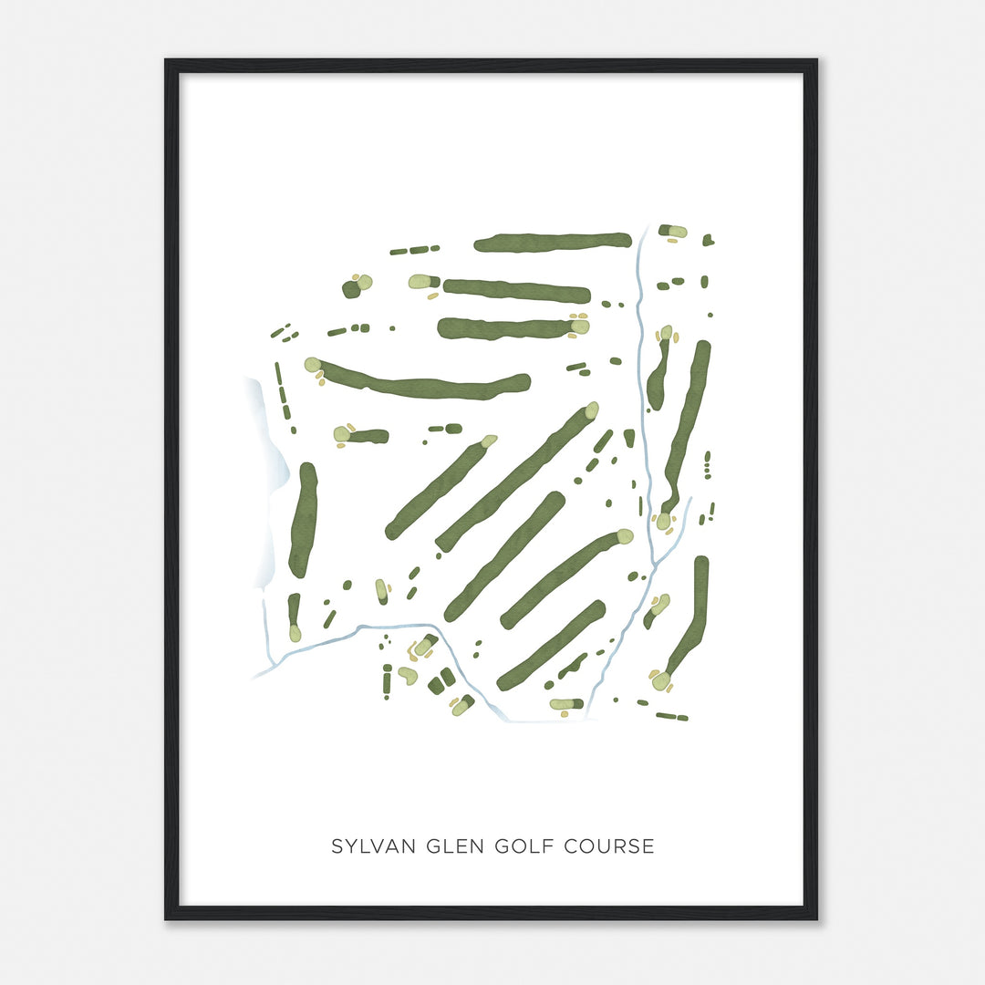 Print of Sylvan Glen Golf Course Modern Map