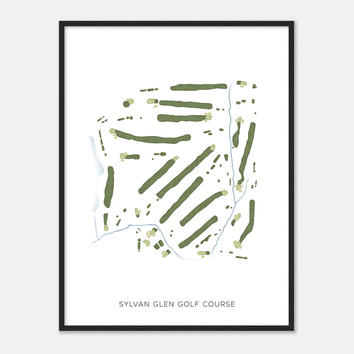 Print of Sylvan Glen Golf Course Modern Map