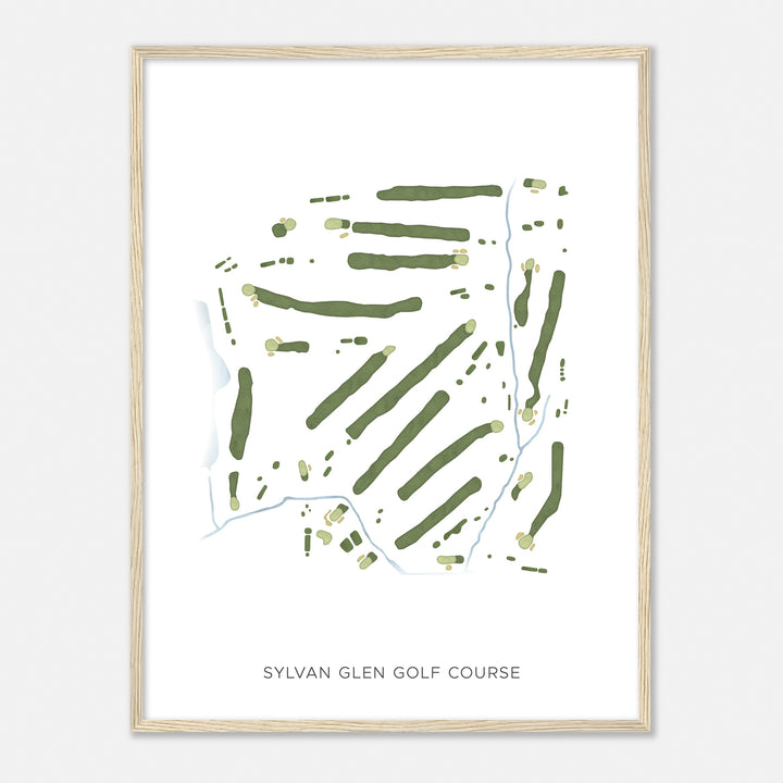 Print of Sylvan Glen Golf Course Modern Map