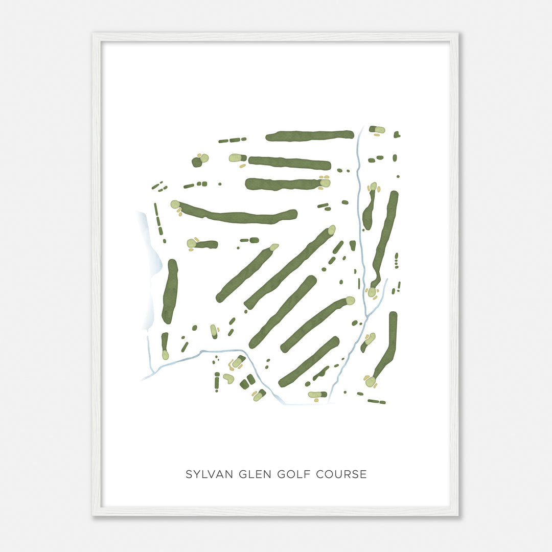 Print of Sylvan Glen Golf Course Modern Map