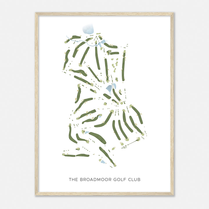 Print of The Broadmoor Golf Club Modern Map