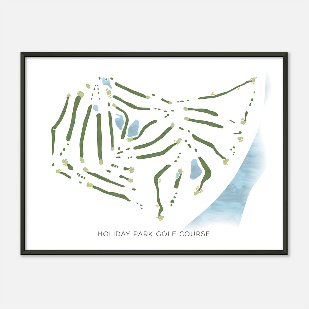 Print of Holiday Park Golf Course Modern Map
