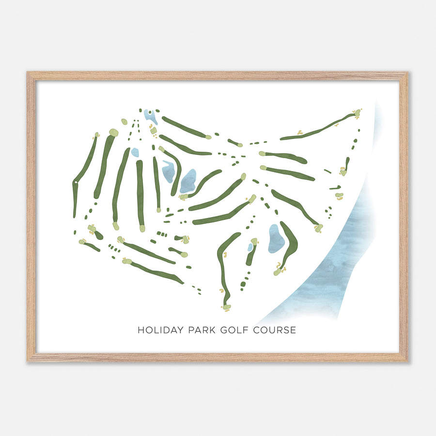 Print of Holiday Park Golf Course Modern Map