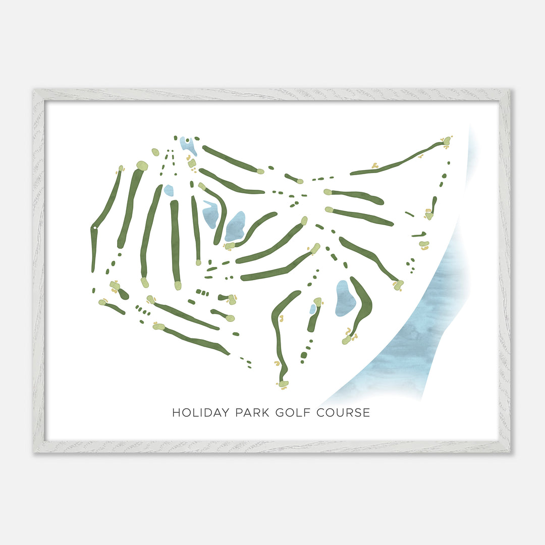 Print of Holiday Park Golf Course Modern Map