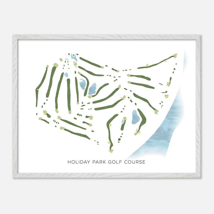 Print of Holiday Park Golf Course Modern Map