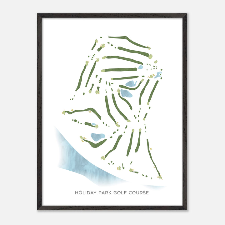 Print of Holiday Park Golf Course Modern Map