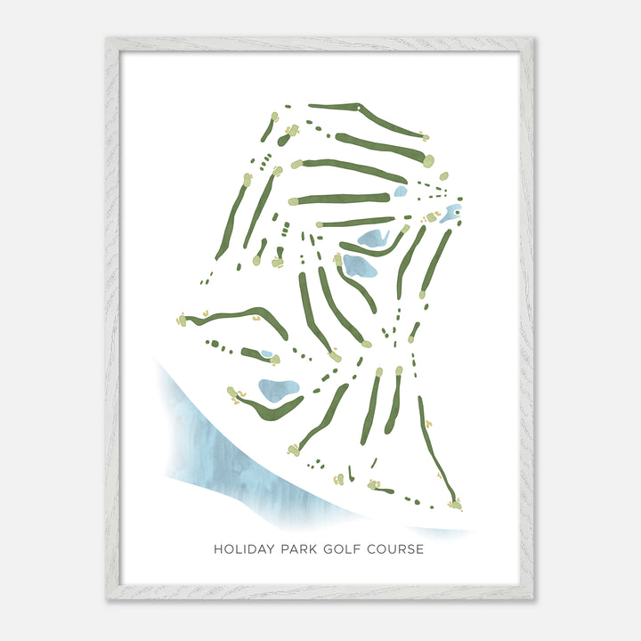 Print of Holiday Park Golf Course Modern Map