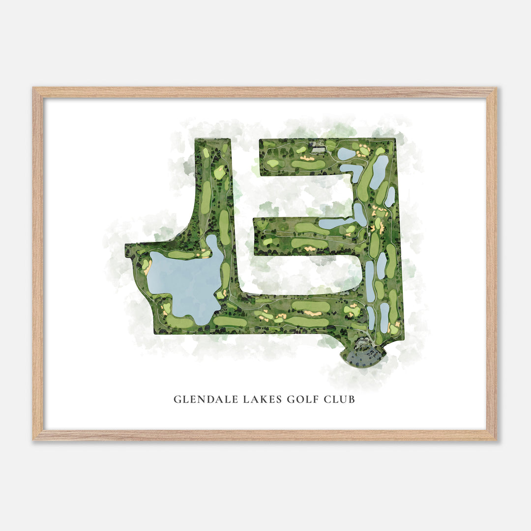 Print of Glendale Lakes Golf Club Classic Map