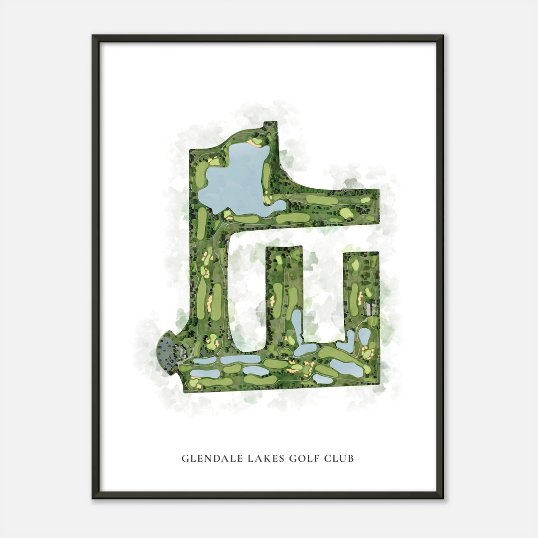 Print of Glendale Lakes Golf Club Classic Map