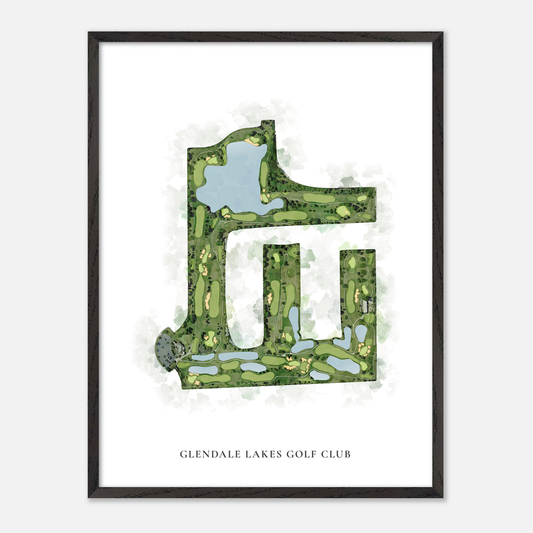 Print of Glendale Lakes Golf Club Classic Map